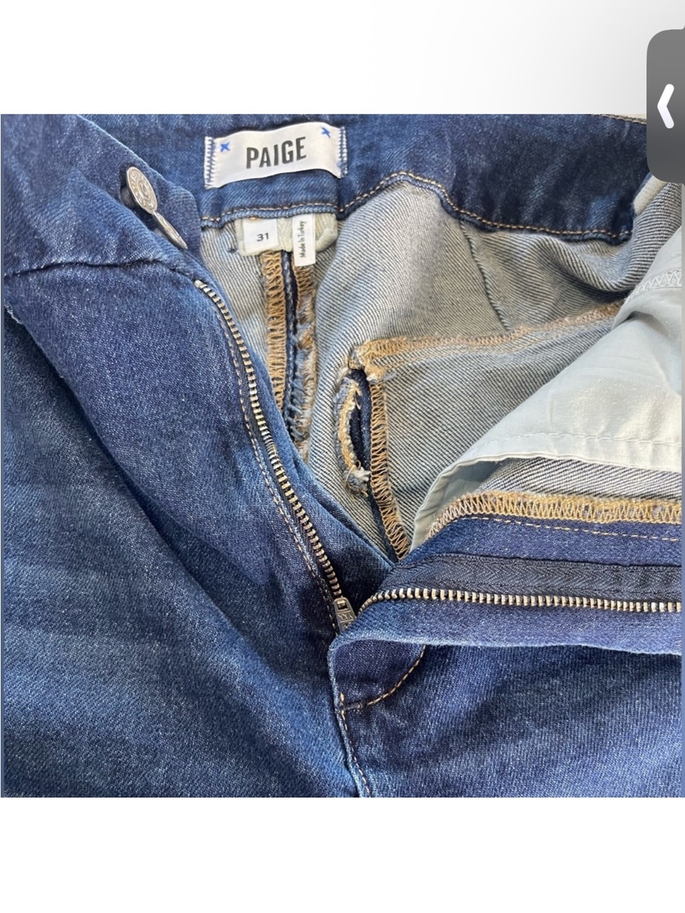 Paige Dark Denim Cargo Jeans Gracie Lou High Waisted Size 31 - Picture 9 of 14